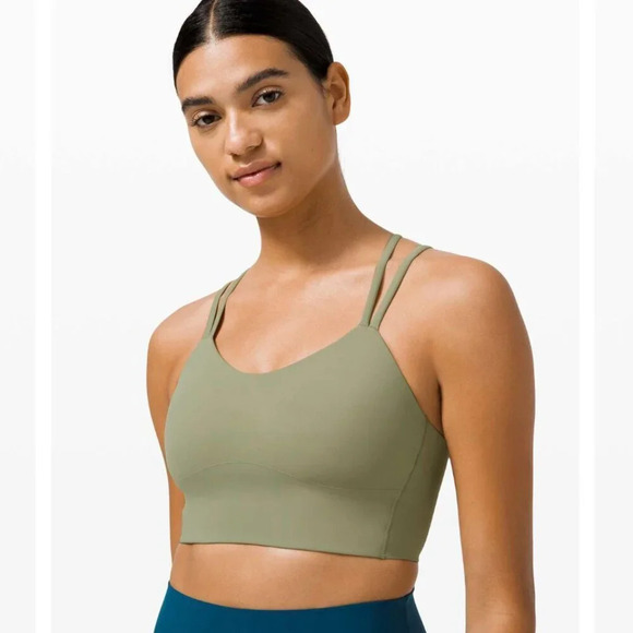 Lululemon Like a Cloud Bra Long Line *Light Support B/C Cup Rosemary Green